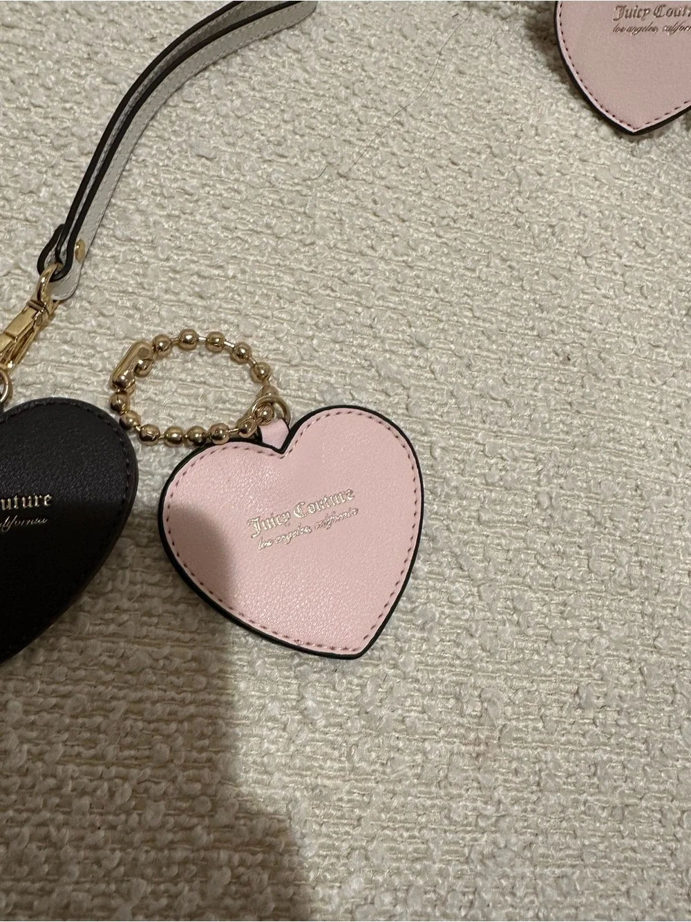 Juicy Couture Black Heart Keychain Charm